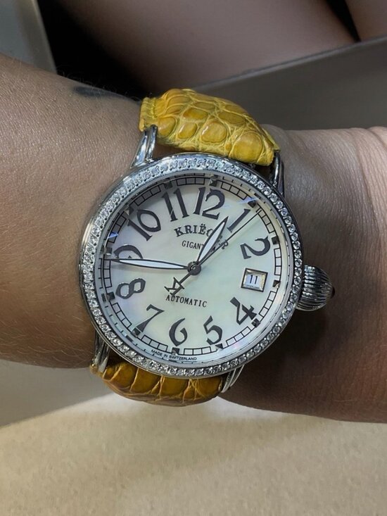 Krieger Gigantium Diamond Bezel Automatic Watch | MOP Dial | Swiss Made | Full S main image 8